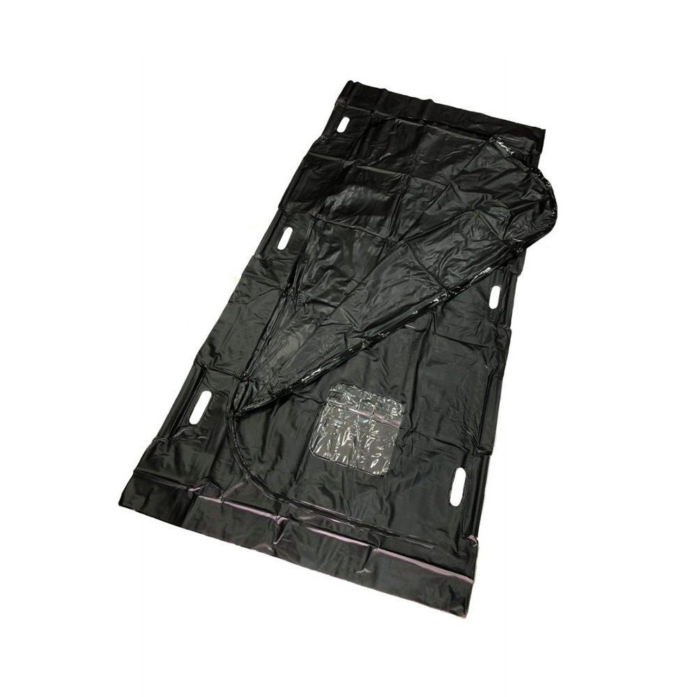 Black-PVC-Body-Bag-with-U-Shape-Zip-Opening